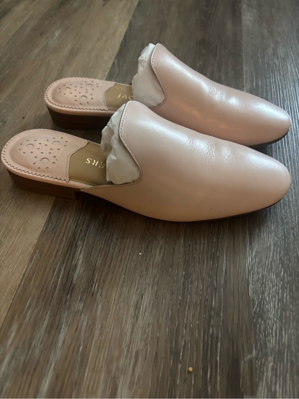Jack Rogers Blush Pink Leather Slip-On Mules - Picture 2 of 4